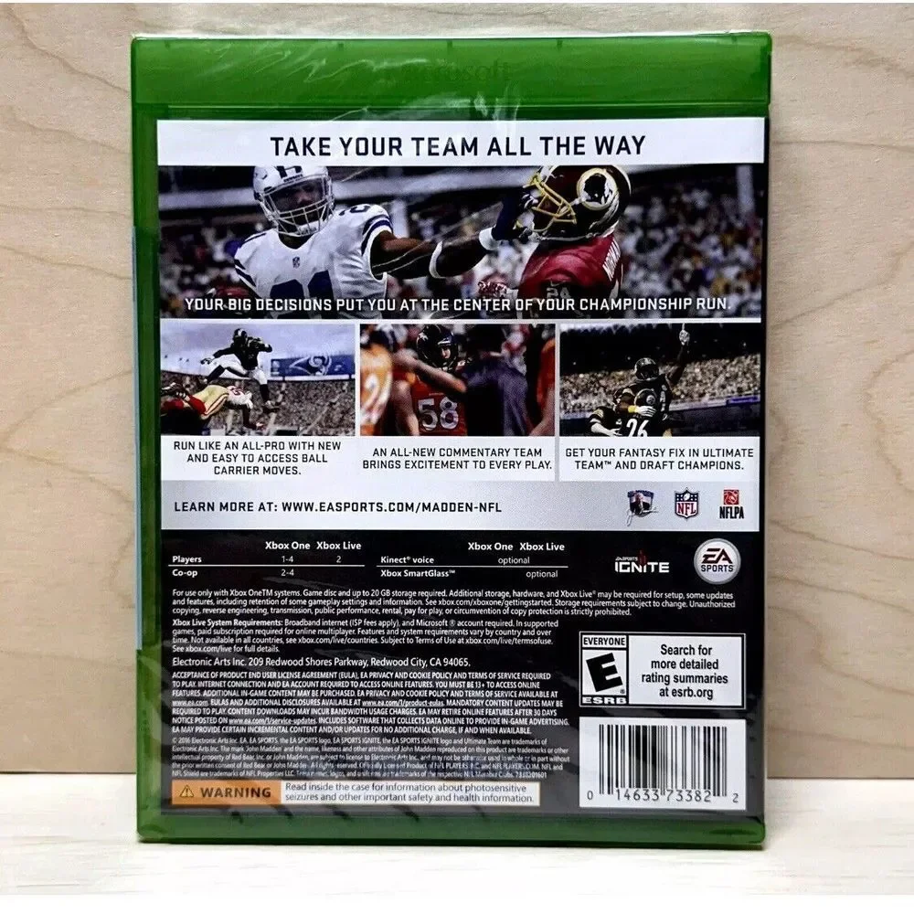 Madden NFL 17 (Microsoft Xbox One,‎ 2016) Football Game NEW! FACTORY SEALED!